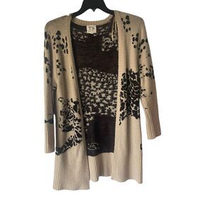 Twine And String Women's‎ Size XS Leopard Soft Open Front Cardigan Sweater